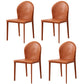 Modern Style Leather Armless Dining Chairs Metal Dining Chair for Home Use
