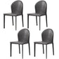 Modern Style Leather Armless Dining Chairs Metal Dining Chair for Home Use