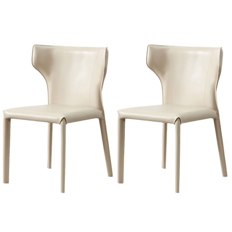 Modern Style Leather Dining Side Chair Wingback Side Chair for Restaurant Use