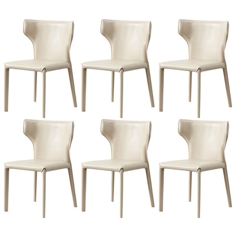 Modern Style Leather Dining Side Chair Wingback Side Chair for Restaurant Use