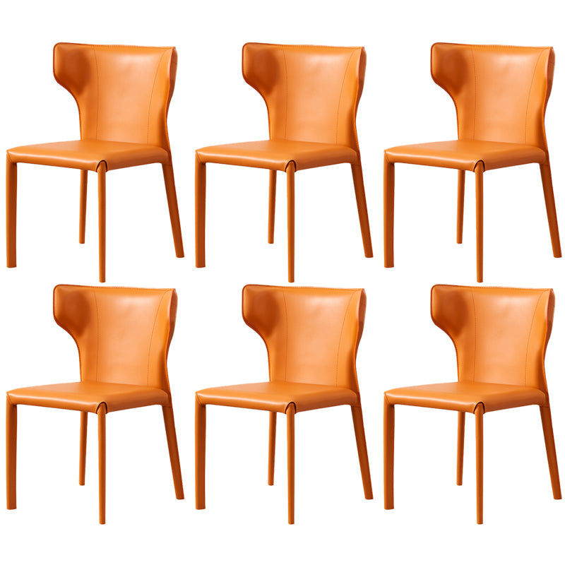 Modern Style Leather Dining Side Chair Wingback Side Chair for Restaurant Use