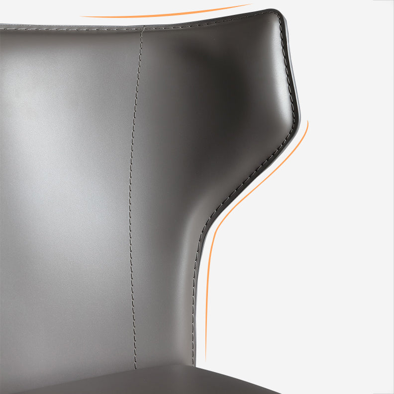 Moderne lederen eetstoelen stoelen Wingback zijstoel voor restaurantgebruik