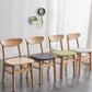 Contemporary Wood Dining Chair Open Back Dining Side Furniture in Matte Finish Indoor