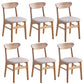 Contemporary Wood Dining Chair Open Back Dining Side Furniture in Matte Finish Indoor