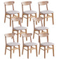 Contemporary Wood Dining Chair Open Back Dining Side Furniture in Matte Finish Indoor