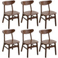 Contemporary Wood Dining Chair Open Back Dining Side Furniture in Matte Finish Indoor