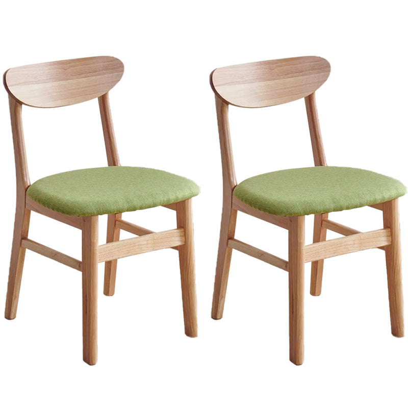 Contemporary Wood Dining Chair Open Back Dining Side Furniture in Matte Finish Indoor