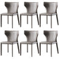 Modern Style Leather Dining Side Chair Wingback Side Armless Chair for Restaurant Use Grey 6 Piece Set Clearhalo 'Dining Chairs' 'Dining Tables & Seating' 'dining_chair' 'furn' 'furn_dining_chair' 'Furniture' 'Kitchen & Dining Furniture' 5492640