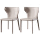 Modern Style Leather Dining Side Chair Wingback Side Armless Chair for Restaurant Use Light Gray 2 Piece Set Clearhalo 'Dining Chairs' 'Dining Tables & Seating' 'dining_chair' 'furn' 'furn_dining_chair' 'Furniture' 'Kitchen & Dining Furniture' 5492644
