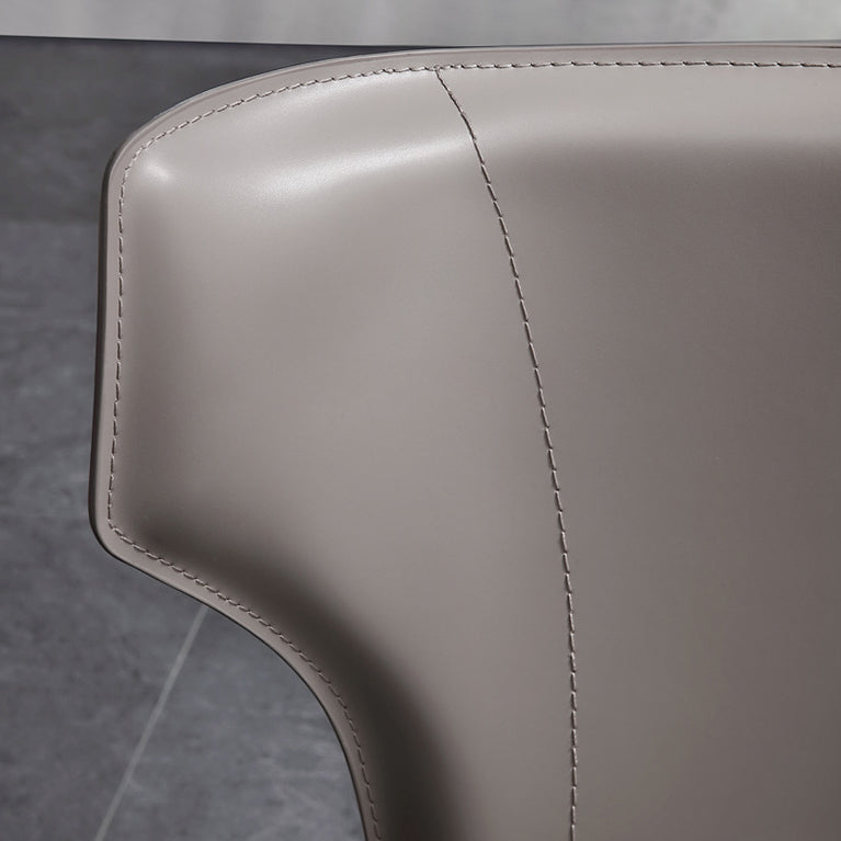 Modern Style Leather Dining Side Chair Wingback Side Armless Chair for Restaurant Use Clearhalo 'Dining Chairs' 'Dining Tables & Seating' 'dining_chair' 'furn' 'furn_dining_chair' 'Furniture' 'Kitchen & Dining Furniture' 5492646