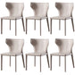 Modern Style Leather Dining Side Chair Wingback Side Armless Chair for Restaurant Use Light Gray 6 Piece Set Clearhalo 'Dining Chairs' 'Dining Tables & Seating' 'dining_chair' 'furn' 'furn_dining_chair' 'Furniture' 'Kitchen & Dining Furniture' 5492648