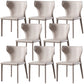 Modern Style Leather Dining Side Chair Wingback Side Armless Chair for Restaurant Use Light Gray 8 Piece Set Clearhalo 'Dining Chairs' 'Dining Tables & Seating' 'dining_chair' 'furn' 'furn_dining_chair' 'Furniture' 'Kitchen & Dining Furniture' 5492650