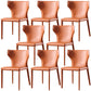 Modern Style Leather Dining Side Chair Wingback Side Armless Chair for Restaurant Use Orange 8 Piece Set Clearhalo 'Dining Chairs' 'Dining Tables & Seating' 'dining_chair' 'furn' 'furn_dining_chair' 'Furniture' 'Kitchen & Dining Furniture' 5492657