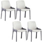 Modern Style Faux Leather Arm Dining Chairs Metal Dining Chair for Home Use Grey 4 Piece Set Clearhalo 'Dining Chairs' 'Dining Tables & Seating' 'dining_chair' 'furn' 'furn_dining_chair' 'Furniture' 'Kitchen & Dining Furniture' 5492669