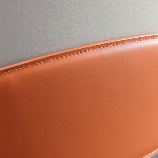 Modern Style Faux Leather Arm Dining Chairs Metal Dining Chair for Home Use Clearhalo 'Dining Chairs' 'Dining Tables & Seating' 'dining_chair' 'furn' 'furn_dining_chair' 'Furniture' 'Kitchen & Dining Furniture' 5492678