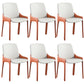 Modern Style Faux Leather Arm Dining Chairs Metal Dining Chair for Home Use Orange 6 Piece Set Clearhalo 'Dining Chairs' 'Dining Tables & Seating' 'dining_chair' 'furn' 'furn_dining_chair' 'Furniture' 'Kitchen & Dining Furniture' 5492680