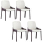 Modern Style Faux Leather Arm Dining Chairs Metal Dining Chair for Home Use Burgundy 4 Piece Set Clearhalo 'Dining Chairs' 'Dining Tables & Seating' 'dining_chair' 'furn' 'furn_dining_chair' 'Furniture' 'Kitchen & Dining Furniture' 5492685