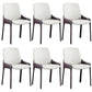 Modern Style Faux Leather Arm Dining Chairs Metal Dining Chair for Home Use Burgundy 6 Piece Set Clearhalo 'Dining Chairs' 'Dining Tables & Seating' 'dining_chair' 'furn' 'furn_dining_chair' 'Furniture' 'Kitchen & Dining Furniture' 5492688