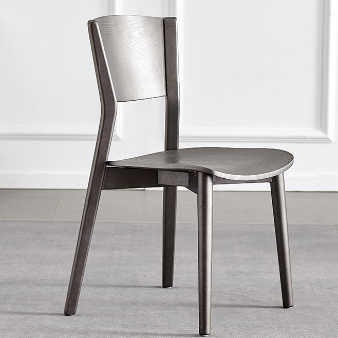 Contemporary Wood Dining Armless Chairs Open Back Dining Side Chair for Restaurant Use Clearhalo 'Dining Chairs' 'Dining Tables & Seating' 'dining_chair' 'furn' 'furn_dining_chair' 'Furniture' 'Kitchen & Dining Furniture' 5492699