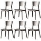 Contemporary Wood Dining Armless Chairs Open Back Dining Side Chair for Restaurant Use Grey 6 Piece Set Clearhalo 'Dining Chairs' 'Dining Tables & Seating' 'dining_chair' 'furn' 'furn_dining_chair' 'Furniture' 'Kitchen & Dining Furniture' 5492706