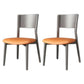 Contemporary Wood Dining Armless Chairs Open Back Dining Side Chair for Restaurant Use Orange 2 Piece Set Clearhalo 'Dining Chairs' 'Dining Tables & Seating' 'dining_chair' 'furn' 'furn_dining_chair' 'Furniture' 'Kitchen & Dining Furniture' 5492718