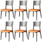 Contemporary Wood Dining Armless Chairs Open Back Dining Side Chair for Restaurant Use Orange 6 Piece Set Clearhalo 'Dining Chairs' 'Dining Tables & Seating' 'dining_chair' 'furn' 'furn_dining_chair' 'Furniture' 'Kitchen & Dining Furniture' 5492722