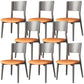 Contemporary Wood Dining Armless Chairs Open Back Dining Side Chair for Restaurant Use Orange 8 Piece Set Clearhalo 'Dining Chairs' 'Dining Tables & Seating' 'dining_chair' 'furn' 'furn_dining_chair' 'Furniture' 'Kitchen & Dining Furniture' 5492723