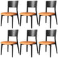 Contemporary Wood Dining Armless Chairs Open Back Dining Side Chair for Restaurant Use Grey Orange 6 Piece Set Clearhalo 'Dining Chairs' 'Dining Tables & Seating' 'dining_chair' 'furn' 'furn_dining_chair' 'Furniture' 'Kitchen & Dining Furniture' 5492726