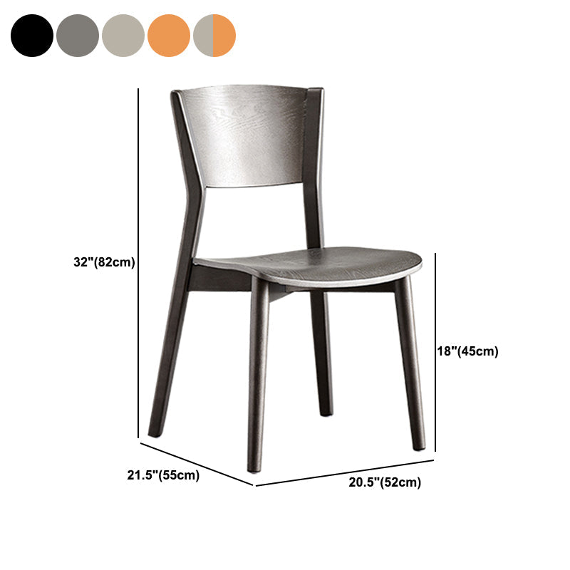 Contemporary Wood Dining Armless Chairs Open Back Dining Side Chair for Restaurant Use Clearhalo 'Dining Chairs' 'Dining Tables & Seating' 'dining_chair' 'furn' 'furn_dining_chair' 'Furniture' 'Kitchen & Dining Furniture' 5492728