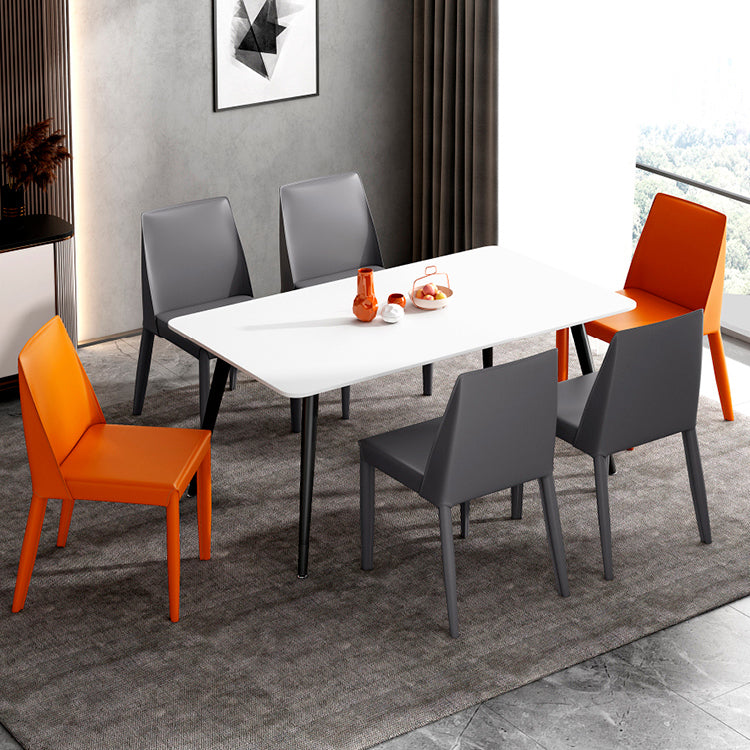 Contemporary Leather Dining Chair Parsons Chair in Matte Finish for Kitchen Clearhalo 'Dining Chairs' 'Dining Tables & Seating' 'dining_chair' 'furn' 'furn_dining_chair' 'Furniture' 'Kitchen & Dining Furniture' 5492733