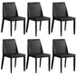 Contemporary Leather Dining Chair Parsons Chair in Matte Finish for Kitchen Black 6 Piece Set Clearhalo 'Dining Chairs' 'Dining Tables & Seating' 'dining_chair' 'furn' 'furn_dining_chair' 'Furniture' 'Kitchen & Dining Furniture' 5492734