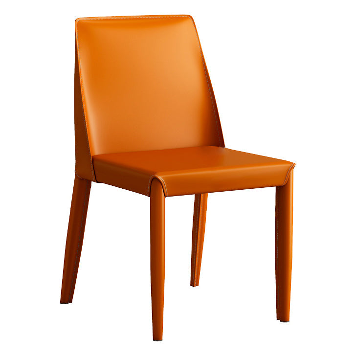 Contemporary Leather Dining Chair Parsons Chair in Matte Finish for Kitchen Clearhalo 'Dining Chairs' 'Dining Tables & Seating' 'dining_chair' 'furn' 'furn_dining_chair' 'Furniture' 'Kitchen & Dining Furniture' 5492737