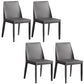 Contemporary Leather Dining Chair Parsons Chair in Matte Finish for Kitchen Dark Gray 4 Piece Set Clearhalo 'Dining Chairs' 'Dining Tables & Seating' 'dining_chair' 'furn' 'furn_dining_chair' 'Furniture' 'Kitchen & Dining Furniture' 5492739