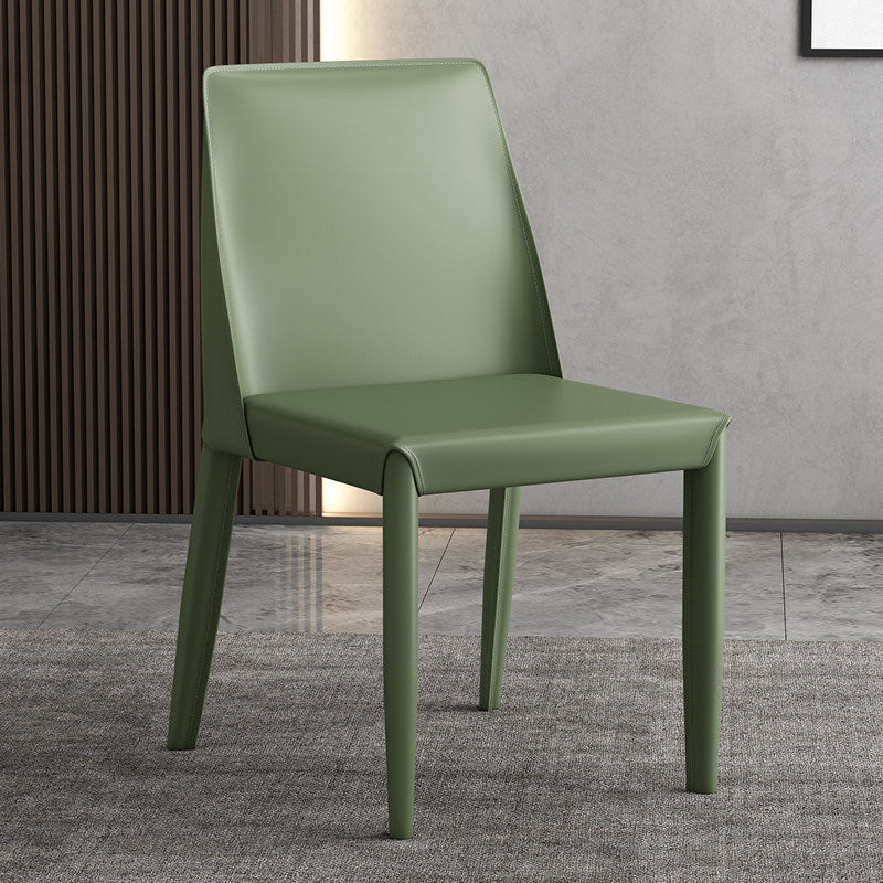Contemporary Leather Dining Chair Parsons Chair in Matte Finish for Kitchen Clearhalo 'Dining Chairs' 'Dining Tables & Seating' 'dining_chair' 'furn' 'furn_dining_chair' 'Furniture' 'Kitchen & Dining Furniture' 5492741