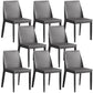 Contemporary Leather Dining Chair Parsons Chair in Matte Finish for Kitchen Dark Gray 8 Piece Set Clearhalo 'Dining Chairs' 'Dining Tables & Seating' 'dining_chair' 'furn' 'furn_dining_chair' 'Furniture' 'Kitchen & Dining Furniture' 5492744