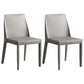 Contemporary Leather Dining Chair Parsons Chair in Matte Finish for Kitchen Light Gray 2 Piece Set Clearhalo 'Dining Chairs' 'Dining Tables & Seating' 'dining_chair' 'furn' 'furn_dining_chair' 'Furniture' 'Kitchen & Dining Furniture' 5492745