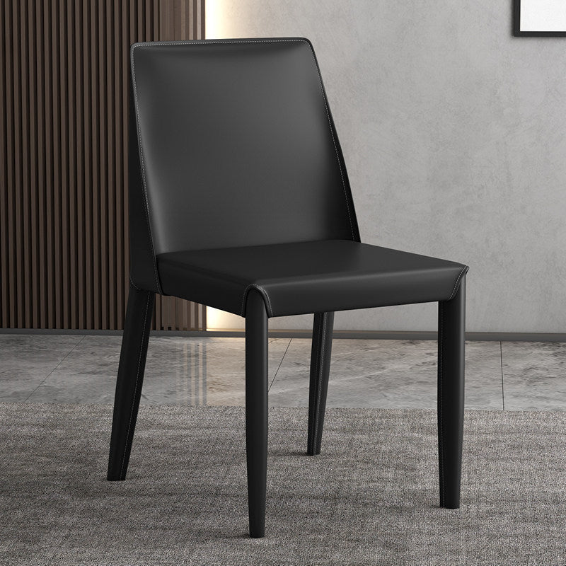 Contemporary Leather Dining Chair Parsons Chair in Matte Finish for Kitchen Clearhalo 'Dining Chairs' 'Dining Tables & Seating' 'dining_chair' 'furn' 'furn_dining_chair' 'Furniture' 'Kitchen & Dining Furniture' 5492747