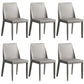 Contemporary Leather Dining Chair Parsons Chair in Matte Finish for Kitchen Light Gray 6 Piece Set Clearhalo 'Dining Chairs' 'Dining Tables & Seating' 'dining_chair' 'furn' 'furn_dining_chair' 'Furniture' 'Kitchen & Dining Furniture' 5492749