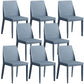 Contemporary Leather Dining Chair Parsons Chair in Matte Finish for Kitchen Light Blue 8 Piece Set Clearhalo 'Dining Chairs' 'Dining Tables & Seating' 'dining_chair' 'furn' 'furn_dining_chair' 'Furniture' 'Kitchen & Dining Furniture' 5492763