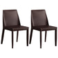 Contemporary Leather Dining Chair Parsons Chair in Matte Finish for Kitchen Coffee 2 Piece Set Clearhalo 'Dining Chairs' 'Dining Tables & Seating' 'dining_chair' 'furn' 'furn_dining_chair' 'Furniture' 'Kitchen & Dining Furniture' 5492764
