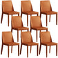 Contemporary Leather Dining Chair Parsons Chair in Matte Finish for Kitchen Orange Red 8 Piece Set Clearhalo 'Dining Chairs' 'Dining Tables & Seating' 'dining_chair' 'furn' 'furn_dining_chair' 'Furniture' 'Kitchen & Dining Furniture' 5492775