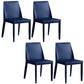 Contemporary Leather Dining Chair Parsons Chair in Matte Finish for Kitchen Dark Blue 4 Piece Set Clearhalo 'Dining Chairs' 'Dining Tables & Seating' 'dining_chair' 'furn' 'furn_dining_chair' 'Furniture' 'Kitchen & Dining Furniture' 5492777