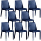 Contemporary Leather Dining Chair Parsons Chair in Matte Finish for Kitchen Dark Blue 8 Piece Set Clearhalo 'Dining Chairs' 'Dining Tables & Seating' 'dining_chair' 'furn' 'furn_dining_chair' 'Furniture' 'Kitchen & Dining Furniture' 5492779