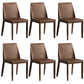 Contemporary Leather Dining Chair Parsons Chair in Matte Finish for Kitchen Dark Khaki 6 Piece Set Clearhalo 'Dining Chairs' 'Dining Tables & Seating' 'dining_chair' 'furn' 'furn_dining_chair' 'Furniture' 'Kitchen & Dining Furniture' 5492782