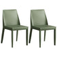 Contemporary Leather Dining Chair Parsons Chair in Matte Finish for Kitchen Pea Green 2 Piece Set Clearhalo 'Dining Chairs' 'Dining Tables & Seating' 'dining_chair' 'furn' 'furn_dining_chair' 'Furniture' 'Kitchen & Dining Furniture' 5492784