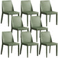 Contemporary Leather Dining Chair Parsons Chair in Matte Finish for Kitchen Pea Green 8 Piece Set Clearhalo 'Dining Chairs' 'Dining Tables & Seating' 'dining_chair' 'furn' 'furn_dining_chair' 'Furniture' 'Kitchen & Dining Furniture' 5492787