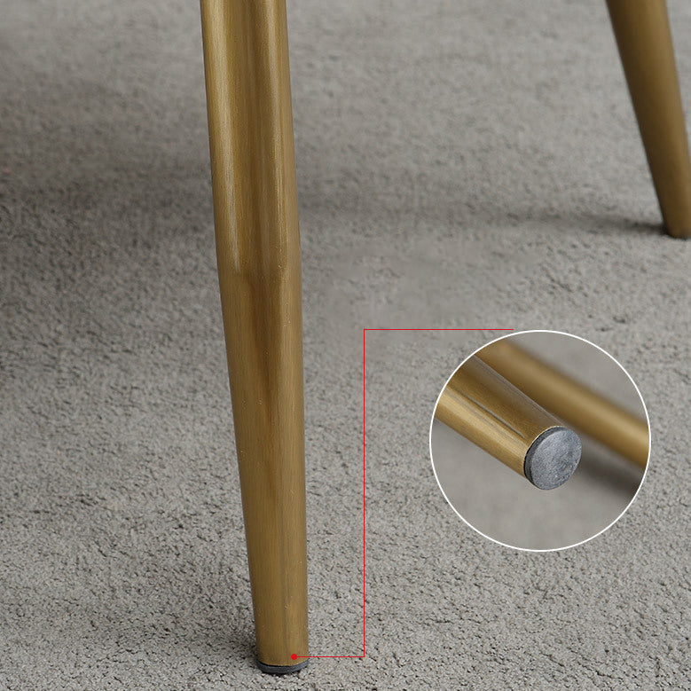 キッチン用の金属製の脚を備えたモダンなスタイルのダイニングチェアアームレスチェア