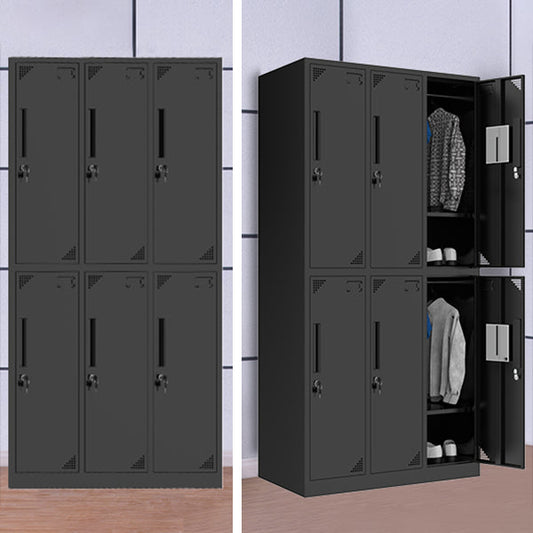 Armadio di armadio in acciaio nero armadio a cerniera contemporanea