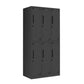 Black Steel Wardrobe Armoire Contemporary Hinged Wardrobe Cabinet