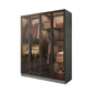 Mirrored Finish Cabinet with Glass Door Contemporary Interior Storage Cabinet